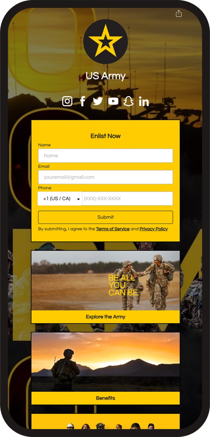 US Army flowpage